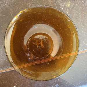 Conjunto de 5 Platos de Vidrio Ambar para Postre o Entrada - imagen 5