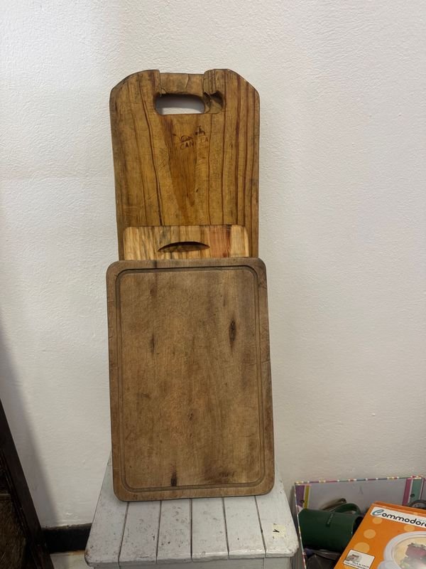 Lote de 5 tablas de madera para picar