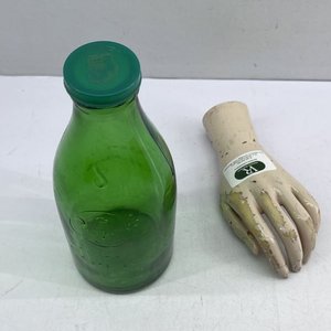 Botella de Vidrio Verde Conaprole 1 Litro con Tapa Plástica - imagen 2
