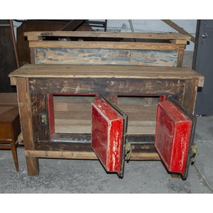 Barra Rústica Antigua de Madera Pinotea - Heladera Convertida - imagen 2