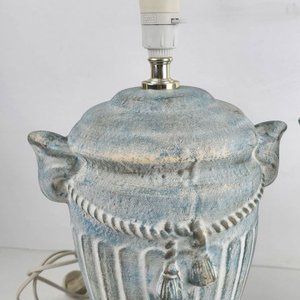 Par de Lámparas de Mesa Estilo Clásico Ánfora Azul - imagen 4