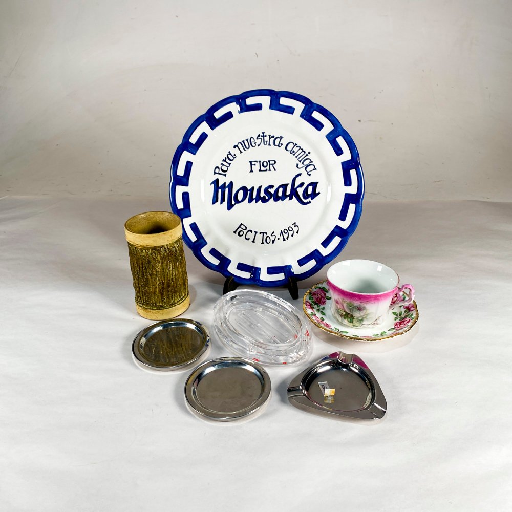 Lote de 9 piezas de vajilla y decoración vintage