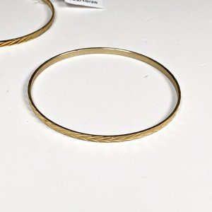 Tres Pulseras Doradas Estilo Esclava - imagen 5