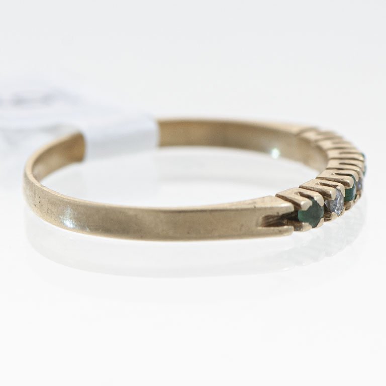 Pulsera de oro 18k con esmeraldas y brillantes - imagen 2