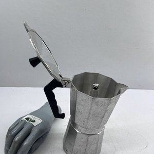 Cafetera Italiana Antigua de Aluminio para Café - imagen 2