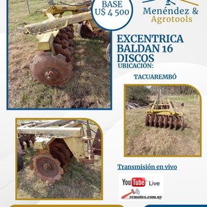 Excéntrica Baldan de 16 Discos para Tractor - imagen 1