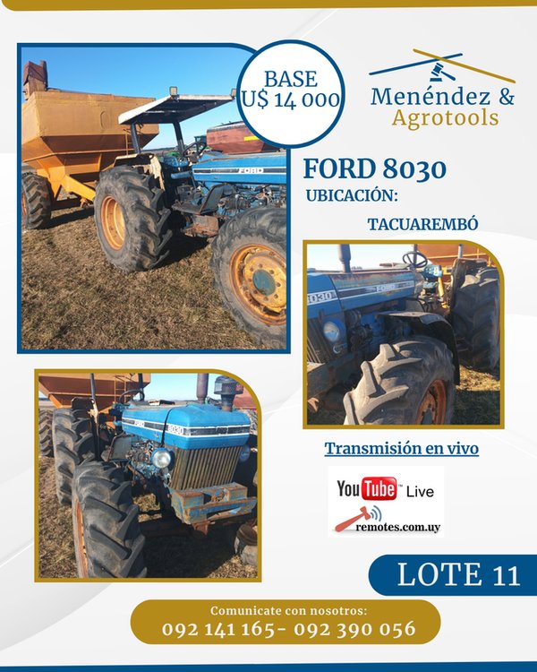 Tractor Ford 8030 con Acoplado - imagen 1