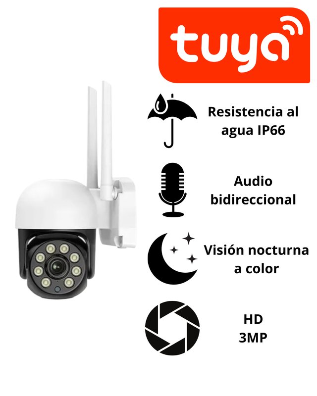 Cámara de Seguridad Exterior con Sensor de Movimiento