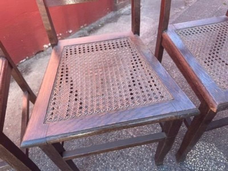 Sillas de Madera con Almohadones y Esterillado - imagen 5