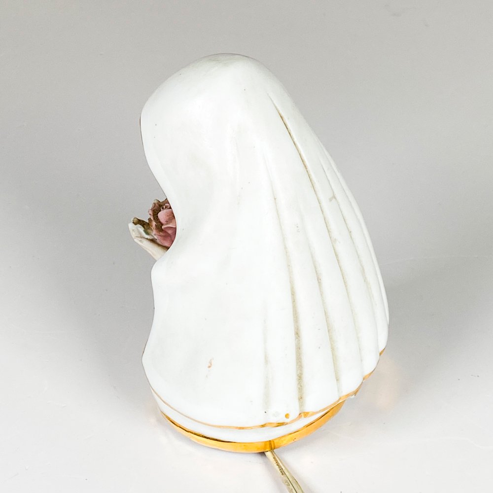 Veladora de biscuit virgen para candelas - imagen 3