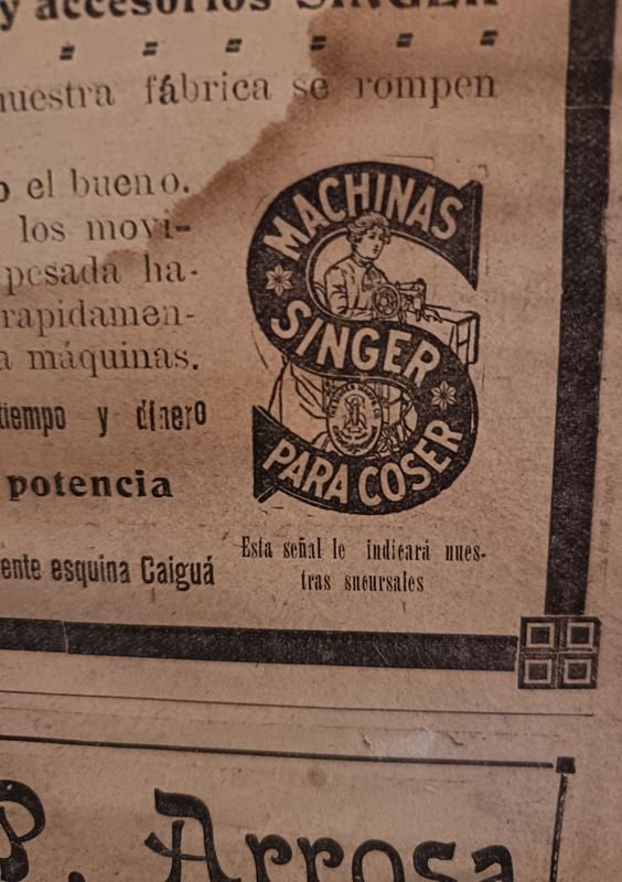 Afiche Original Máquina de Coser SINGER (1913) - imagen 3