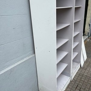 2 Muebles Multiusos Blancos en MDF con Puertas y Estantes - imagen 8