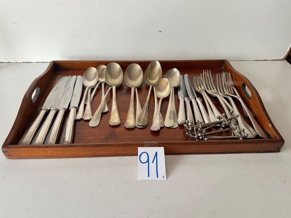 Set de 35 Cubiertos de Alpaca con Baño de Plata - imagen 1