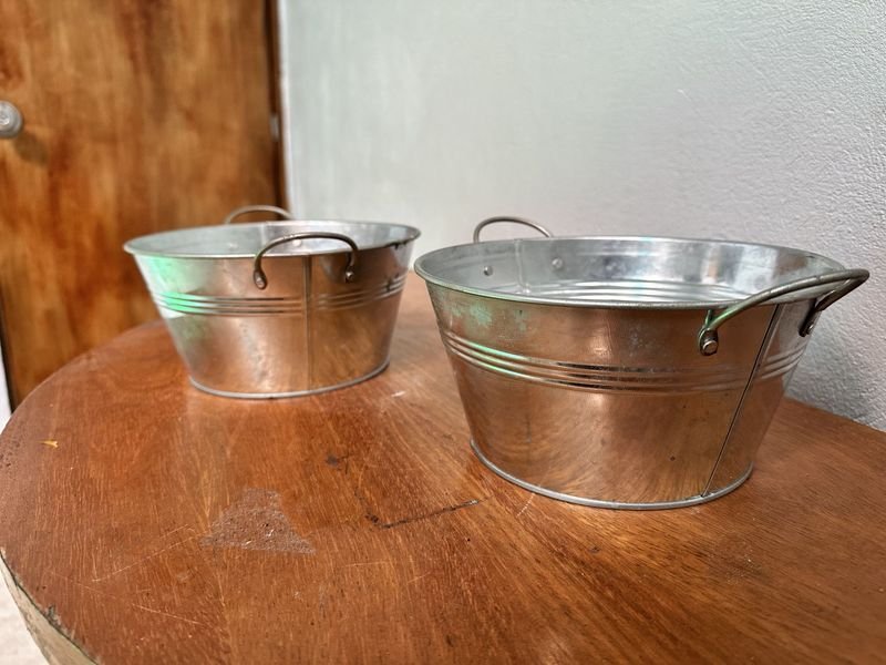 Cubos de Metal Galvanizados en Excelente Estado - imagen 4