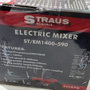 Mezclador Eléctrico Straus 1400W con Paleta para Mortero - imagen 2