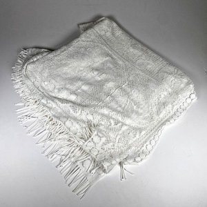 Mantel de Encaje de Ganchillo Blanco con Flecos - 2.50 x 2 mts - imagen 1