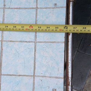 Mesa Plegable Antigua con Detalles y Cubierta de Azulejos - imagen 5