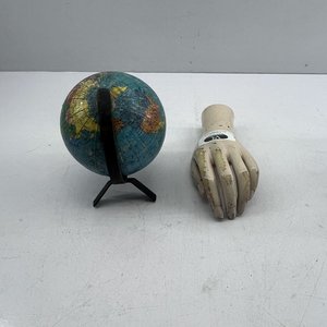 Globo Terráqueo Decorativo de Metal y Cartón con Soporte - imagen 2