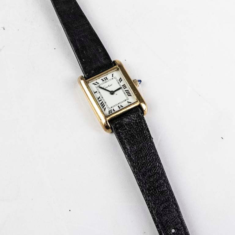 Reloj Cartier de plata vermeille para dama - imagen 2