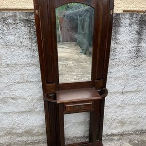 Recibidor de Madera con Paraguero, Espejo y Cajón - imagen 1