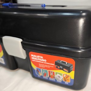Valija Multiuso Negra con Bandejas Rebatibles para Pesca o Herramientas - imagen 4