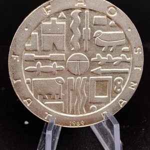 Moneda de Plata Uruguay FAO 1969 - 1000 Pesos - imagen 3