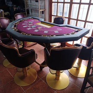 Mesa de Juego para Blackjack con Posavasos y Apoyapiés - imagen 2