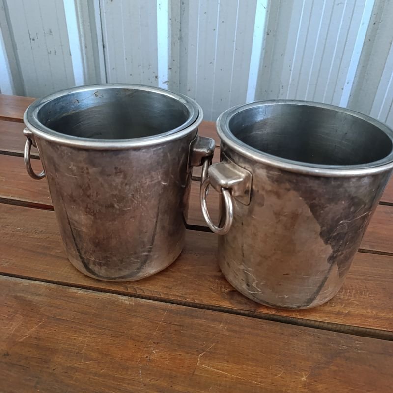 Champagneras Vintage en Metal Blanco - imagen 7