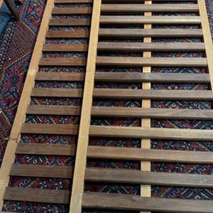 Respaldo de Cama Dos Plazas Estilo Art Decó con Ratán y Estructura de Madera Dura - imagen 4