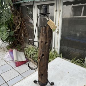Lámpara Artesanal de Madera y Hierro Forjado a Terminar - imagen 3