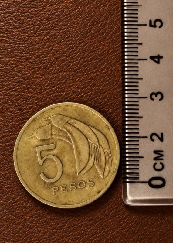 Moneda de 5 Pesos Uruguayos de 1969 - Sol de Mayo