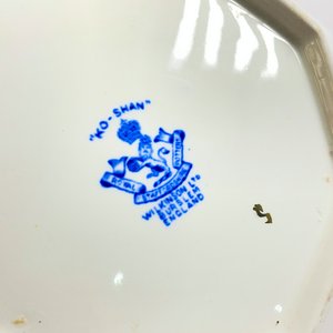 Sopera de Loza Inglesa Royal Wilkinson Ltd. "Ko-Shan" con Diseño Floral y Pájaros Azules - imagen 5