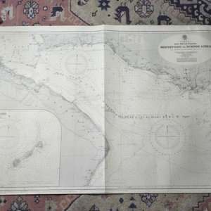Lote siguiente: Mapa Náutico Río de la Plata: Montevideo a Buenos Aires, Publicación de 1937