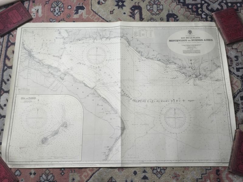 Mapa Náutico Río de la Plata: Montevideo a Buenos Aires, Publicación de 1937