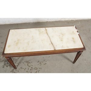 Mesa de Living Estilo Luis XVI con Mármol y Detalles en Madera - imagen 2