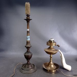 Lote de 2 Lámparas de Bronce y Bronceado - imagen 4