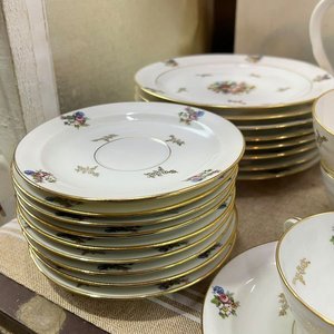 Servicio de Té Limoges Chastagner & Co. Porcelana Francesa Policromada Floral - imagen 7