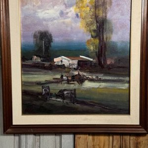 Paisaje Rural al Óleo por Mario González Sosa - 68 x 53 cm - imagen 2