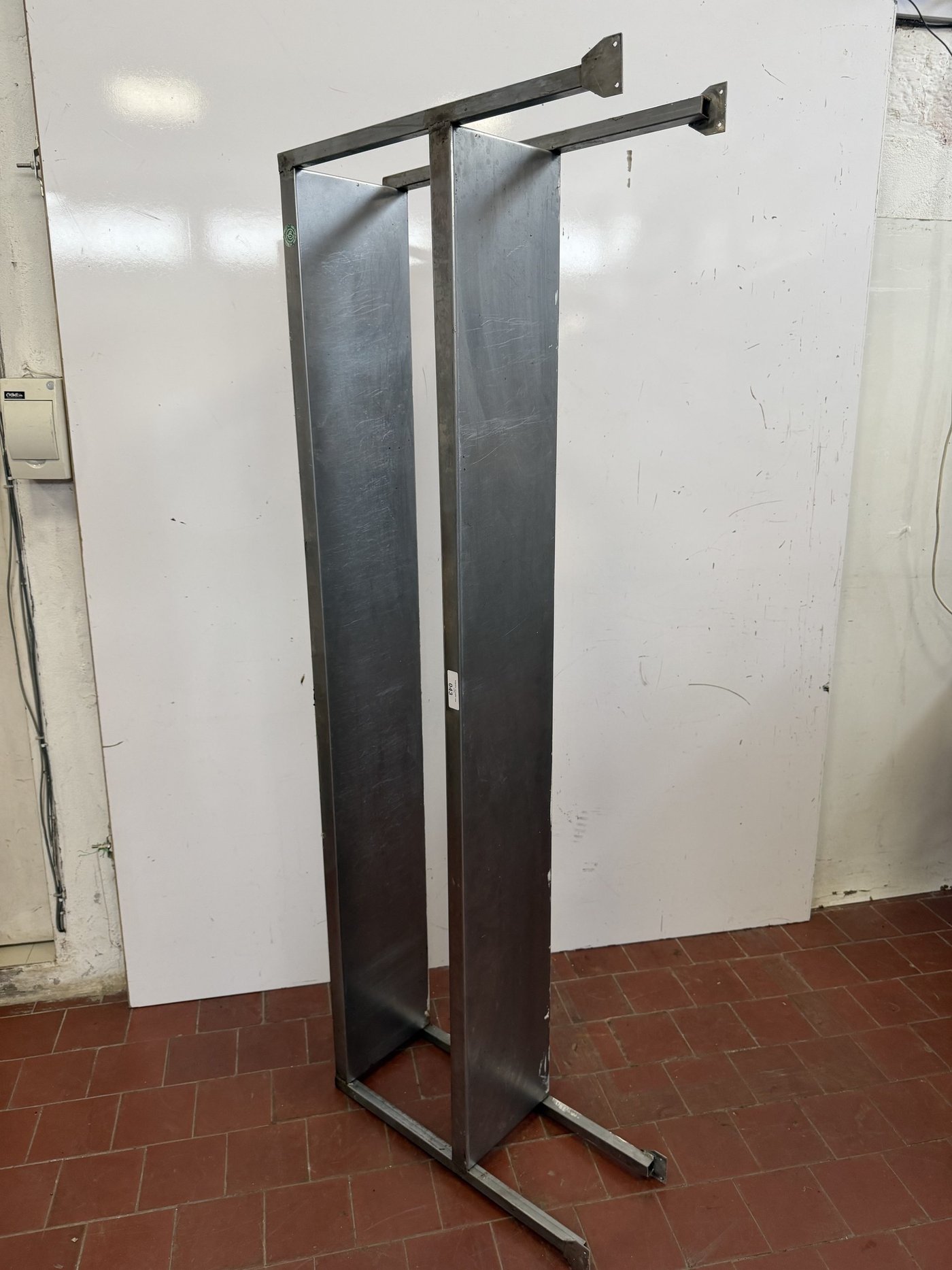 Estante Doble Colgante de Acero Inoxidable - 180x25x65cm