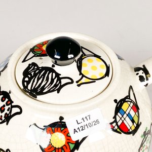 Tetera de Loza Carden Design Decorada con Dibujos de Teteras - imagen 4