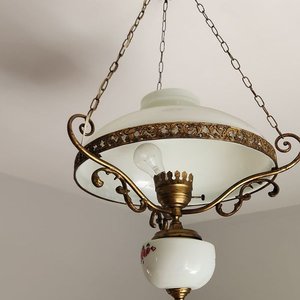 Lámpara Colgante Estilo Farol con Detalle Floral - imagen 3