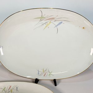 Tres Fuentes Ovaladas de Porcelana Bavaria Edelstein Blancas con Decoración - imagen 2