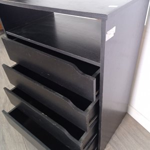 Cajonera Negra de Melamínico con 4 Cajones - imagen 4