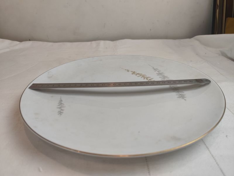 Lote siguiente: Fuente redonda en porcelana HUTSCHENREUTHER - Placa de porcelana con regla metálica