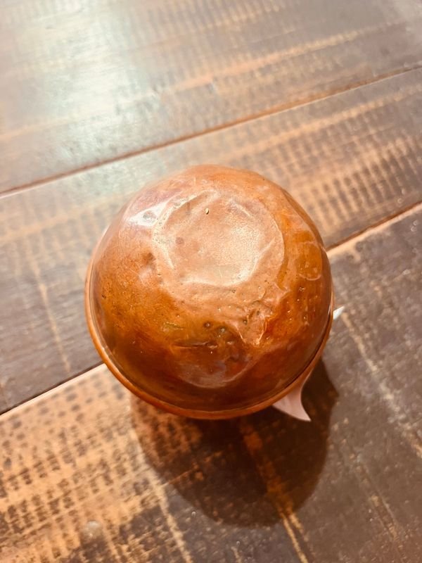 Mate antiguo forrado cobre, vaso de cerámica - imagen 4