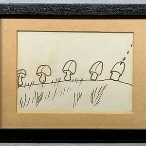 Dibujo "Hongos" de Ernesto Cristiani - Tinta sobre Papel - imagen 2