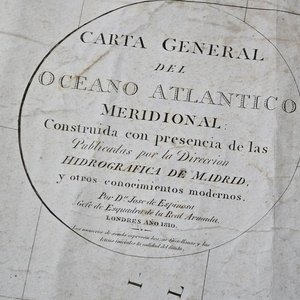 Antiguo Mapa de 1810: Carta General del Océano Atlántico Meridional - imagen 2