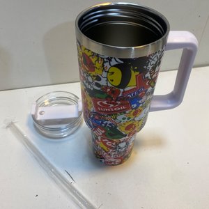 Vaso Térmico de Acero Inoxidable con Stickers, 1.2 Litros - imagen 3