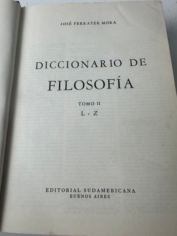 2 Tomos de Diccionario de Filosofía por José Ferrater Mora - Editorial Sudamericana Buenos Aires - imagen 5