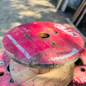 Lote de 3 Bobinas de Madera Industriales - imagen 2